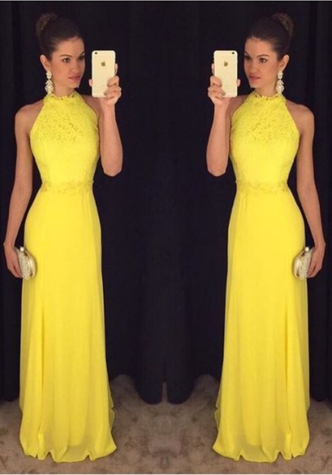 Yellow Prom Dresses,charming Evening Dress,yellow Prom Gowns,lace Prom Dresses, Prom Gowns,yellow Evening Gown,fashions Party Dresses