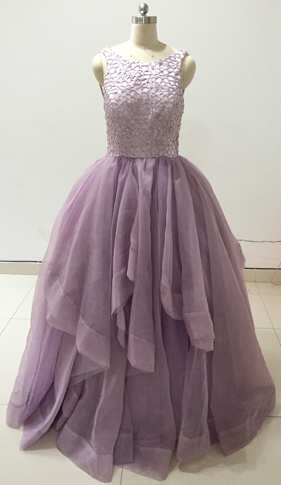 Purple Prom Dresses, Lace Prom Dresses, Crystal Prom Dresses, Ruffle Prom Dresses, Real Picture Prom Dresses, Actual Image Prom Dresses, Sexy