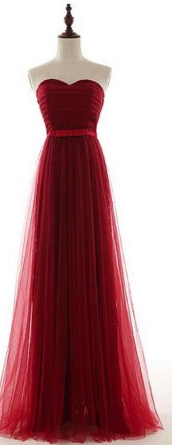 Burgundy Prom Dresses,princess Prom Gown,simple Evening Dress,tulle Evening Dress,wine Red Formal Dress,princess Party Gowns