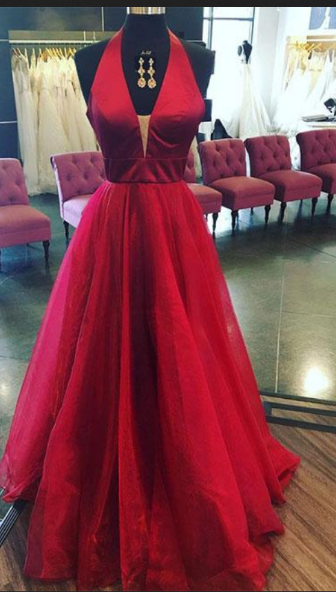 Simple Prom Dresses, Prom Gown,vintage Prom Gowns,burgundy V Neck Long Prom Dress, Burgundy Evening Dress