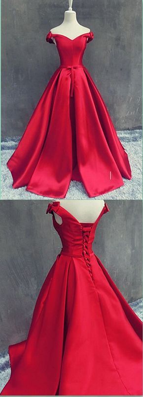 Off The Shoulder Red Prom Dress,long Prom Dresses,charming Prom Dresses,evening Dress Prom Gowns, Formal Women Dress,prom Dressoff The Shoulder