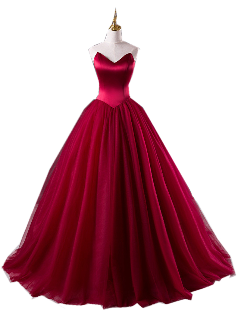 Burgundy Prom Dress,ball Gowns Prom Dress,sweetheart Prom Dress,sweet 16 Dress,evening Dresses ,wine Red Dresses