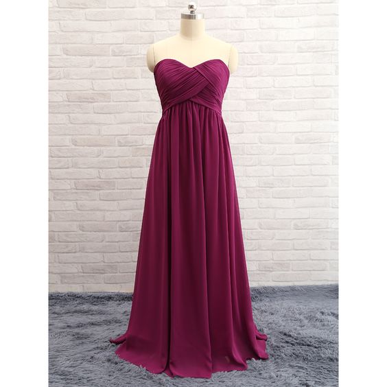 A Line Evening Dresses,burgundy Chiffon Prom Dress,long Bridesmaid,prom Dresses