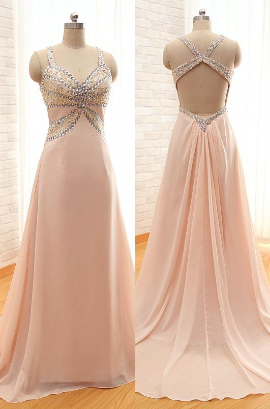 Pink Prom Dress,chiffion Prom Dress,sexy Prom Dress,long Prom Dress,beautiful Beading Prom Dress,elegant Wowen Dress,party Dress,evening