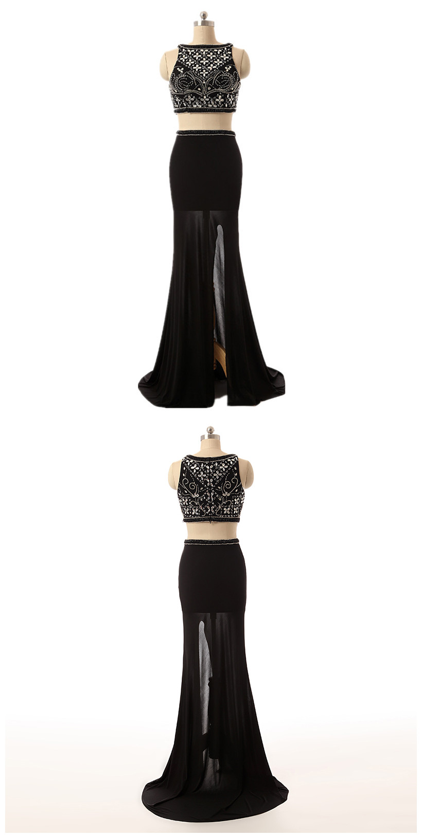 Sleeveless Mermaid Floor-length Prom Dress, Evening Dress Featuring Keyhole Back