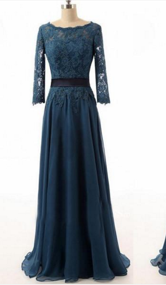 Dark Teal Prom Dress,lace Prom Dress,modest Prom Dress,long Prom Dress,bridesmaid Dress