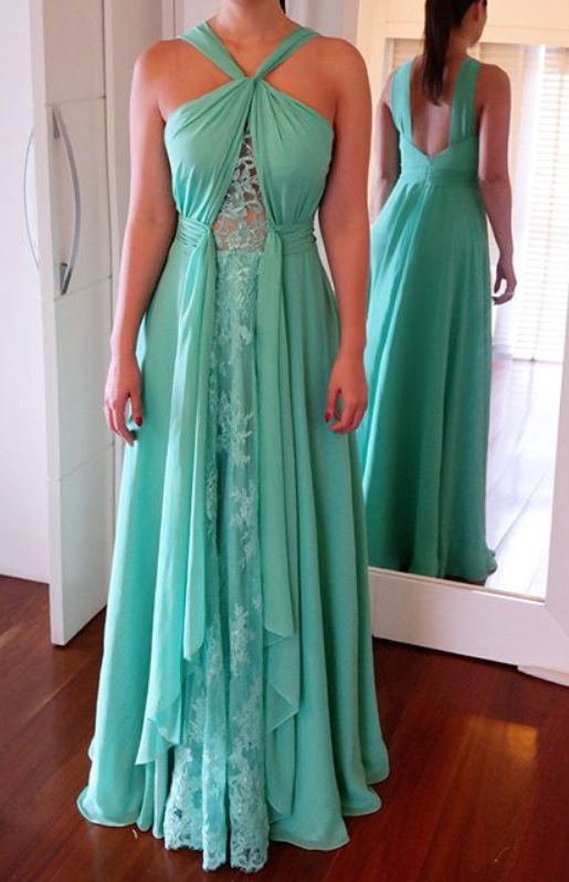 Long Prom Dresses ,green Prom Gowns, Beading Prom Dresses