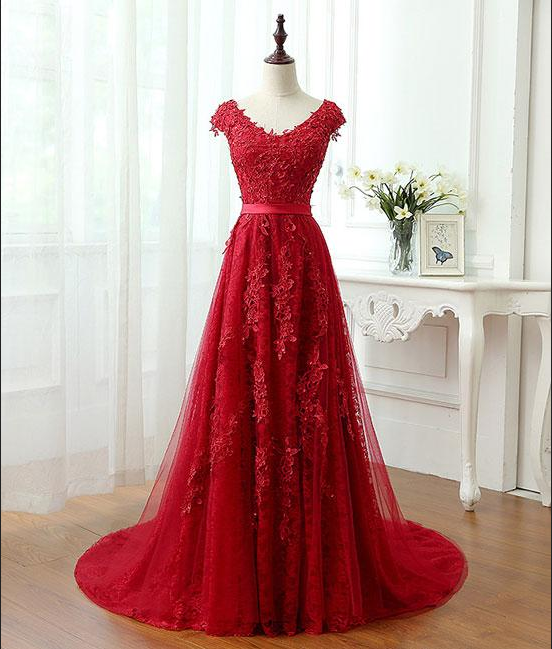 Red Evening Dress, Fashion Design Evening Dresses , Formal Dresses, Evening Dresses,sexy Prom Dresses,evening Dress
