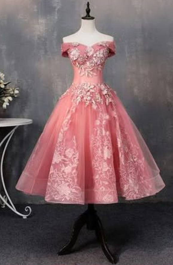 Chic A-line Off-the-shoulder Cute Homecoming Dresses Short Party Prom Dress