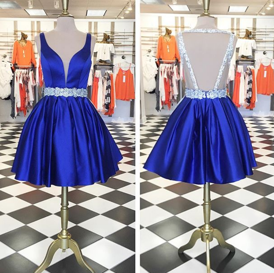 Cute Short Prom Dress Homecoming Dress 2017, Royal Blue Short Prom Dress  Homecoming Dress on Luulla