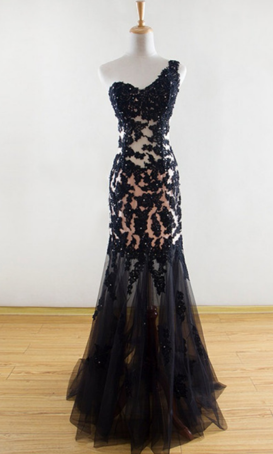 High Quality Prom Dress,tulle Prom Dress,appliques Prom Dress,one