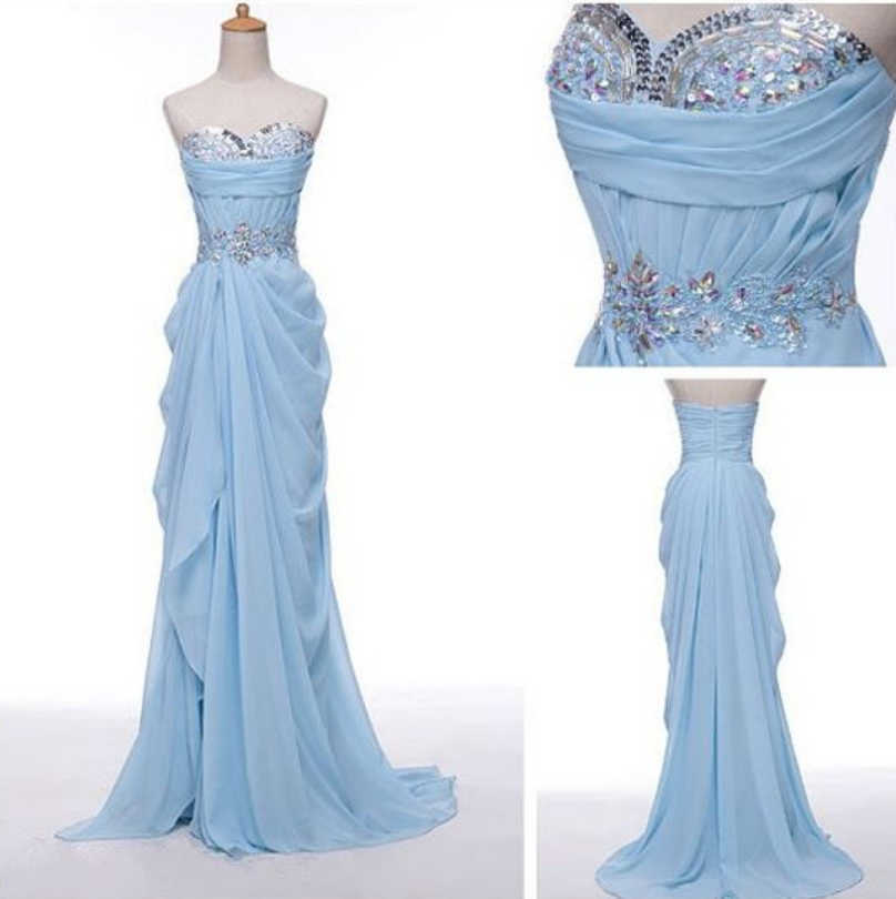 Charming Prom Dress,chiffon Prom Dress,sweetheart Prom Dress,beading Prom Dress,a-line Evening Dress