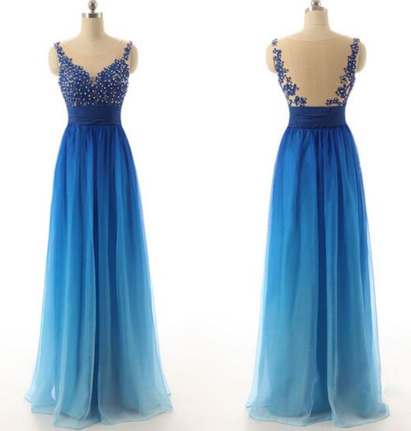 Blue ombre outlet formal dress