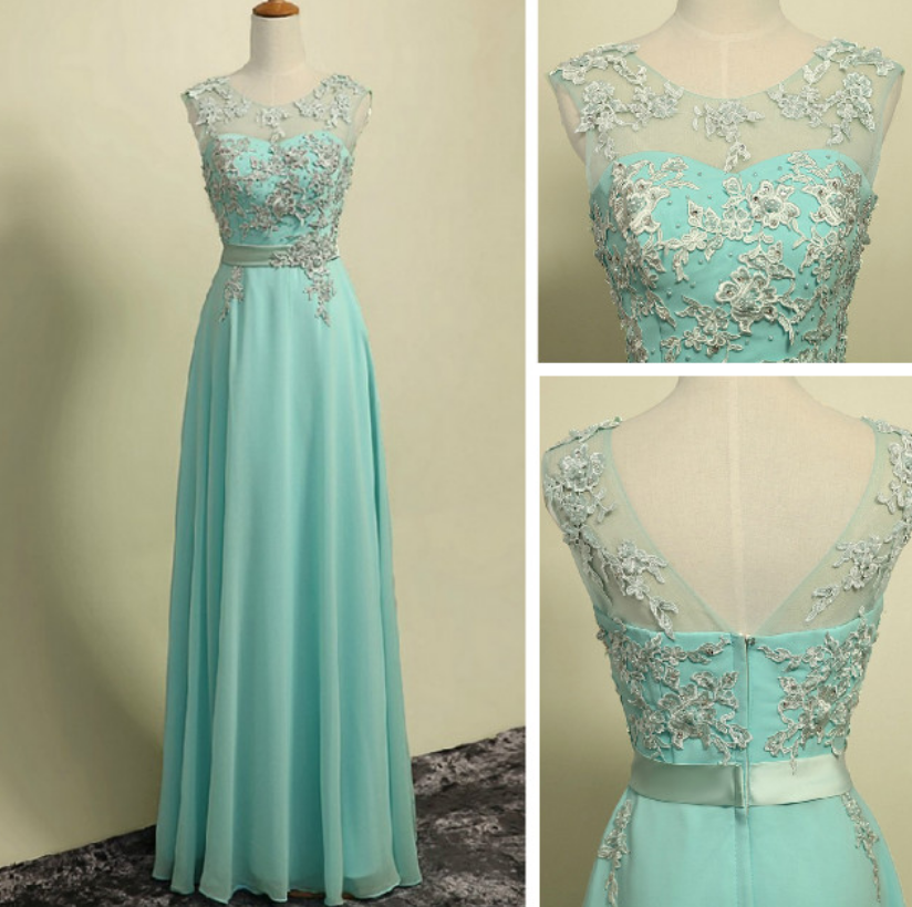Blue Prom Dresses,a-line Prom Dress,lace Prom Dress,simple Prom Dress,chiffon Prom Dress,simple Evening Gowns, Party Dress,elegant Prom
