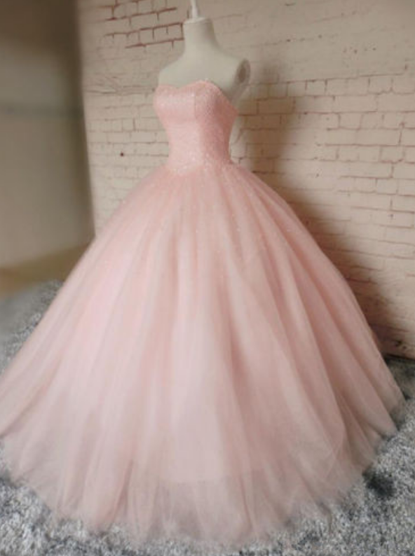 Pink Ball Gown Beading Prom Dress,real Made High Quality Prom Dress,wedding Dress,long Prom Dresses,evening Dress, Prom Gowns, Formal Women