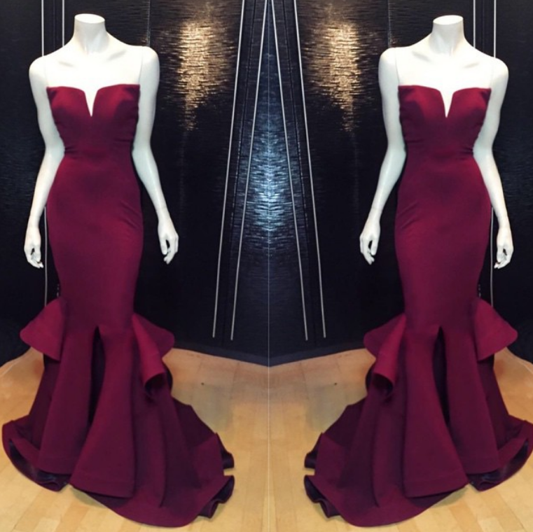 Sexy Prom Gown,2016 Prom Dress,mermaid Prom Gown,unique Prom Gown,pretty Prom Gown,satin Prom Gown,long Prom Gown Evening Dresses,prom Dress
