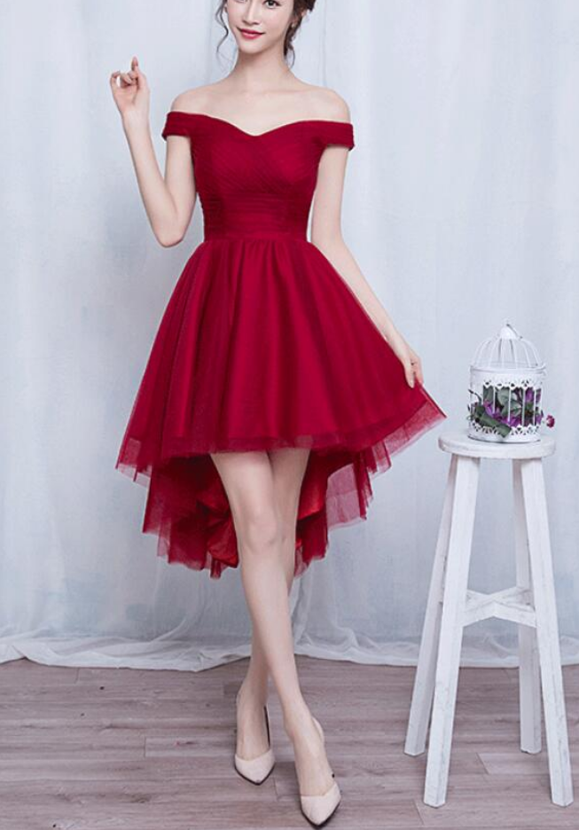 Wine red best sale one piece dress