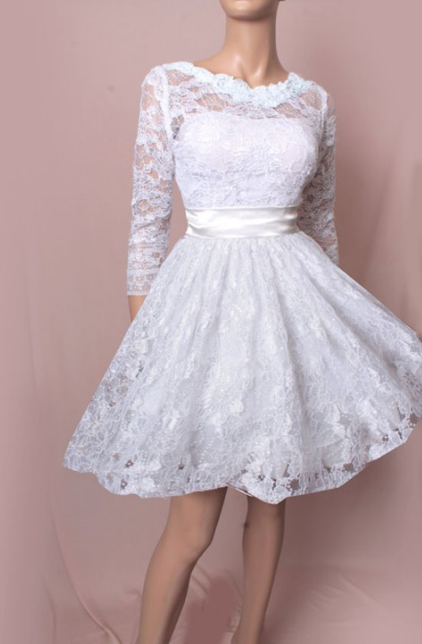 White Lace Prom Dresses,short Homecoming Dresses,fashion Homecoming Dress,sexy Party Dress