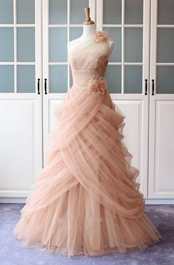 Unique Pink Tulle Long Prom Dress, Pink Evening Dress Unique Pink Tulle Long Prom Dress, Pink Evening Dress Unique Pink Tulle Long Prom Dress,