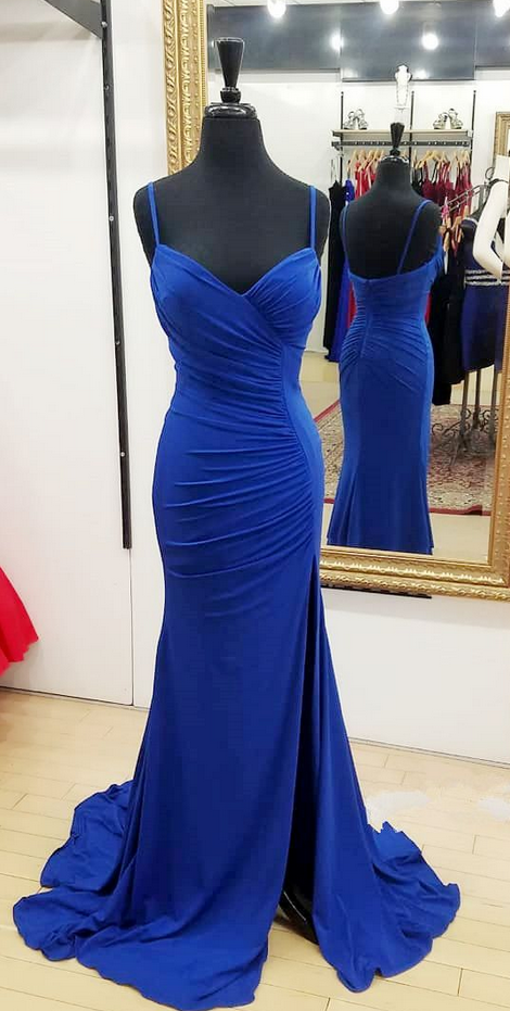 Stunning A-line Long Formal Dress ,royal Blue Prom Dress,evening Dress,custom Made