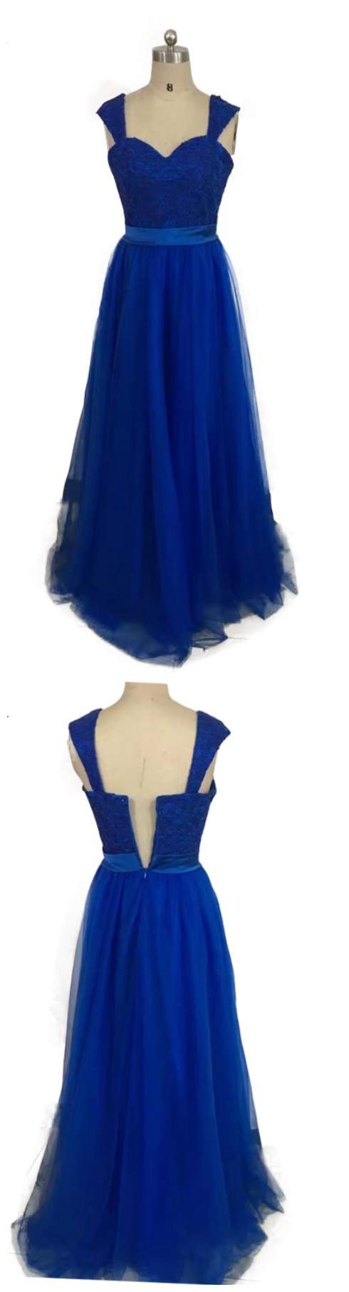 Royal Blue Evening Dress, Prom Dresses ,chiffon Long Aline Formal Dress,women Dress,