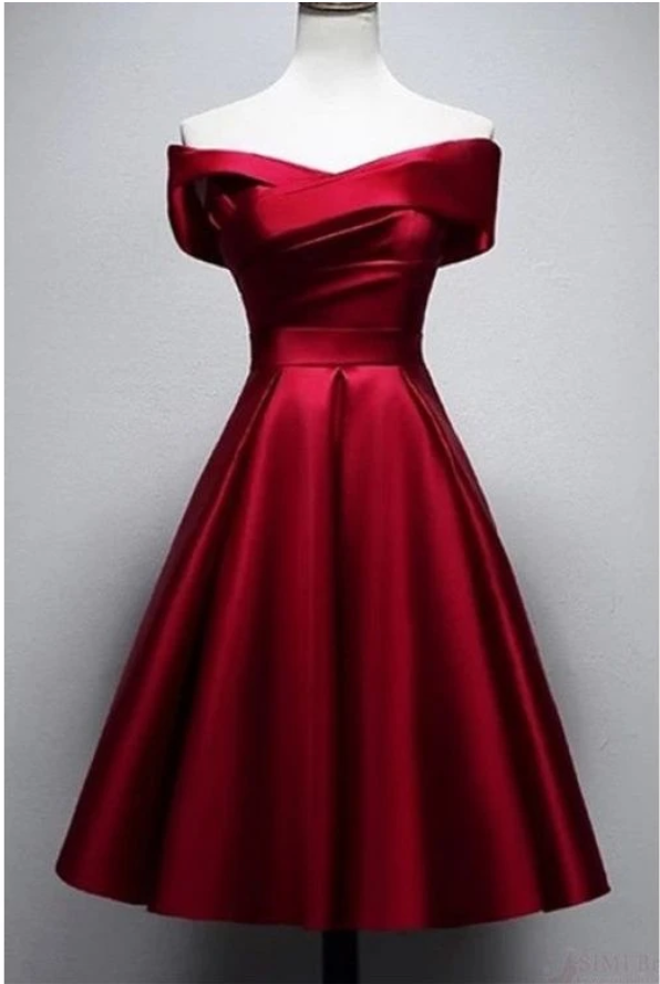 Fashion Lux Charming Red A Line Prom Dress, Short Homecoming Dress, Graduation Gowns