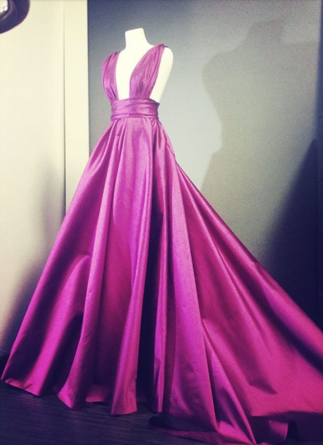 fuchsia dresses formal Sheath Fuchsia Sequins Long Prom Dress Split Formal Dress PSK325 US18 / Custom Color main image 1