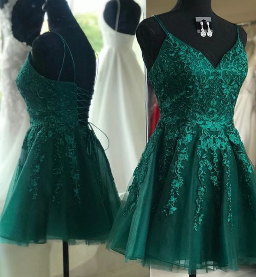 Emerald Green Short Dress on Luulla