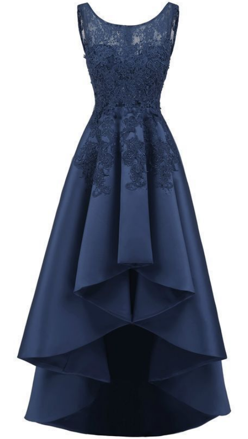 Elegant Appliques Navy Blue Homecoming Dress, Long Prom Dress on Luulla