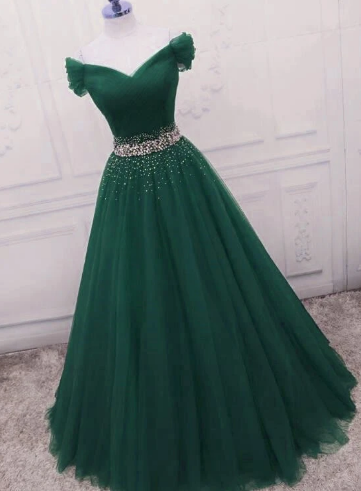 Fashionable Long Beade Formal Dress, Prom Dress