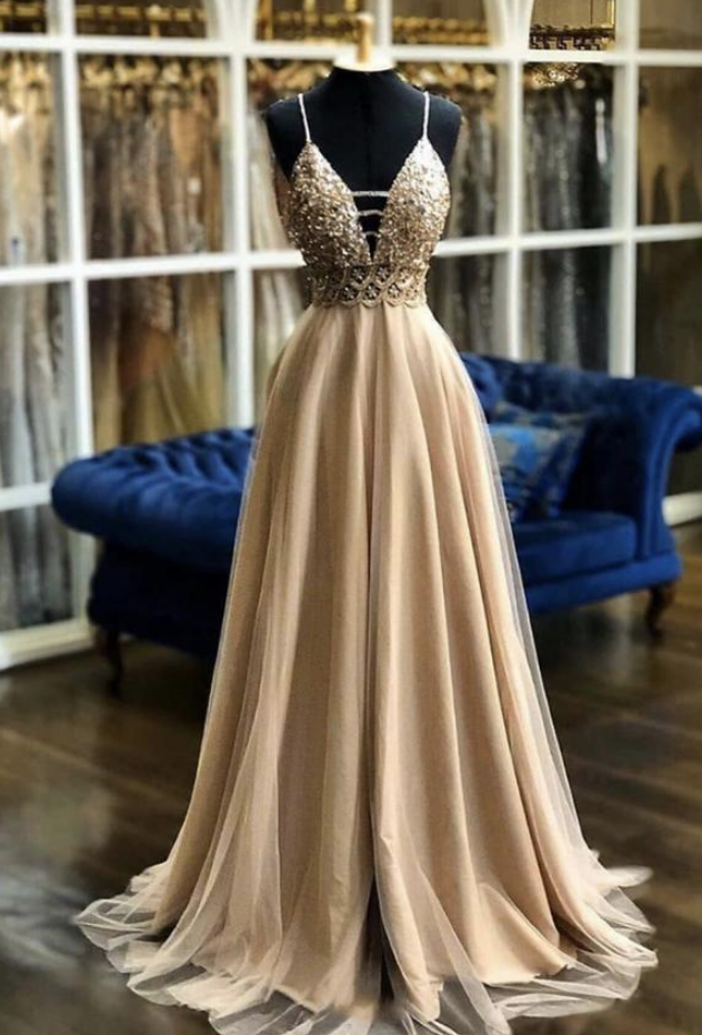 Tulle Beads Prom Dress Formal Dress