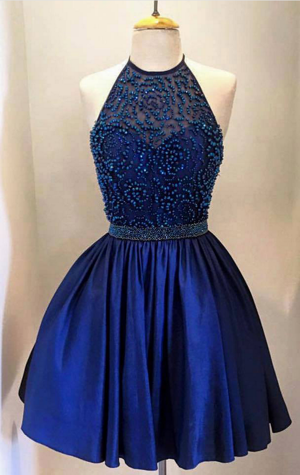 Short Royal Blue Beads Prom Dresses Homecoming Dress,short Homecoming Dresses,junior Prom Dresses,graduation Dresses,junior Formal Party Dress