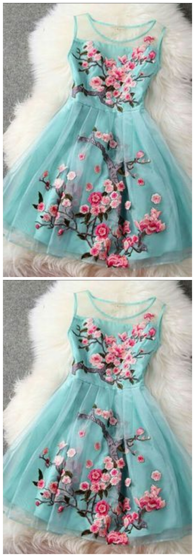 Embroidery, Flower ,organza, Party Dress ,embroidery, Prom Dress,party Dress ,graduation Dress,sweet Dresses