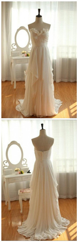 Sweetheart Wedding Dresses, Red Long Wedding Dresses, High Low Tiered Layers Custom Made Bridal Wedding Dress