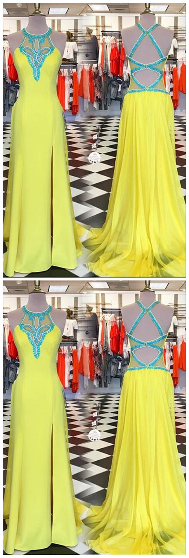 Yellow Sleeves Long Prom Dresses,beading Prom Gowns,prom Dresses,for Teens,modest Evening Dresses.charming Party Dresses Evening Dress,custom