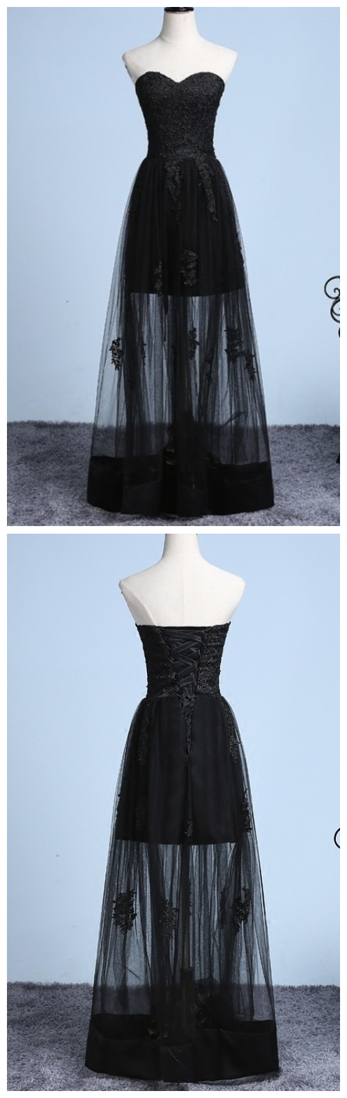 The Sexy Black Lace Prom Gowns ,long Wedding Dress, Youth Eight Series Prom Party ,evening Gown In A Graduation Gown