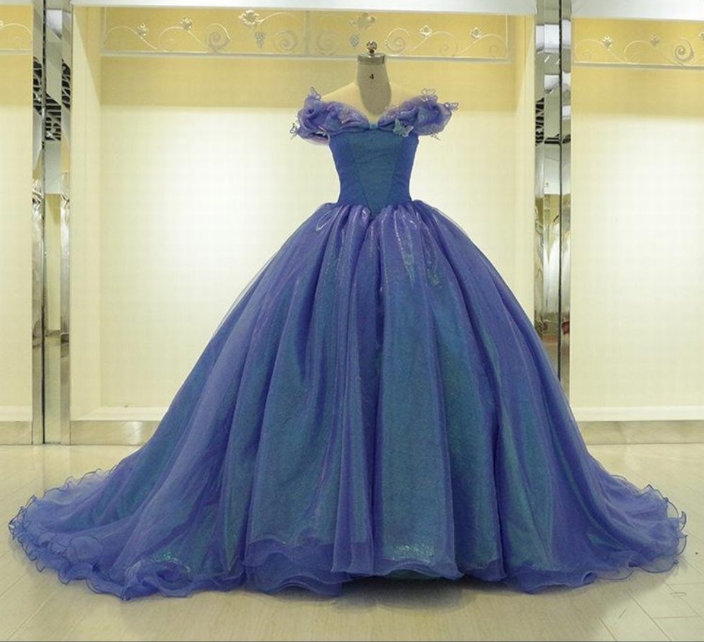 Luxury Cinderella Girls' Evening Dress Princess Celebrity Prom Party Ball Gown