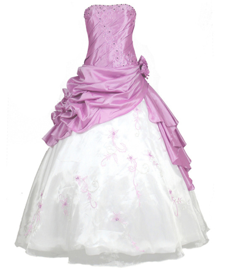 strapless open back dress Purple Princess Dress – Smock Candy main image 0
