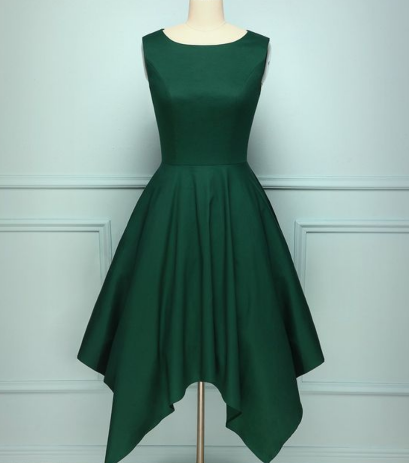Dark Green Vintage Dress