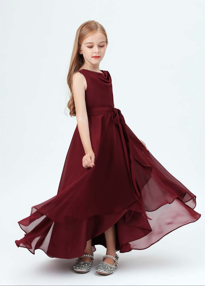 Flower Girl Dresses, Chiffon Princess Dress 2-14 Years Kids Dresses For Girls Year Party Costume First Communion Children Clothes Wedding Dress