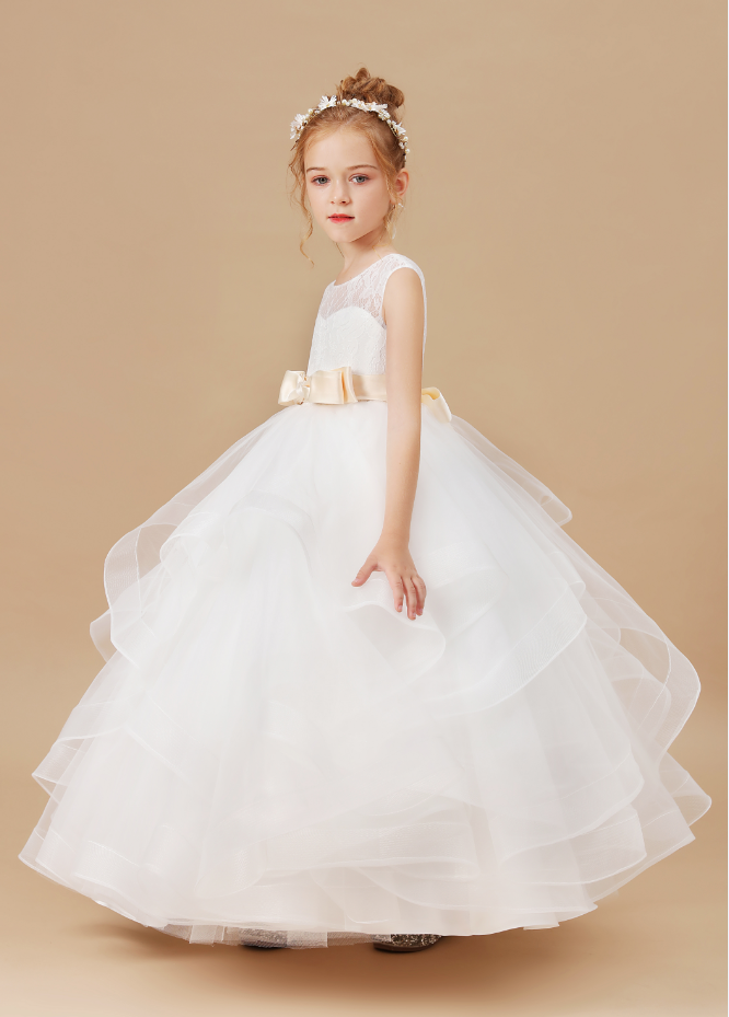 child party dress eligont Powder Elegant Garden Party Dress with Headband 3-7 AGE 36375PR
