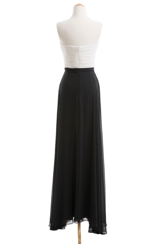 black and white chiffon bridesmaid dress Sheath-Column Floor Length Ombre Chiffon Bridesmaid Dress COCOMELODY PR3268, Princess Blue