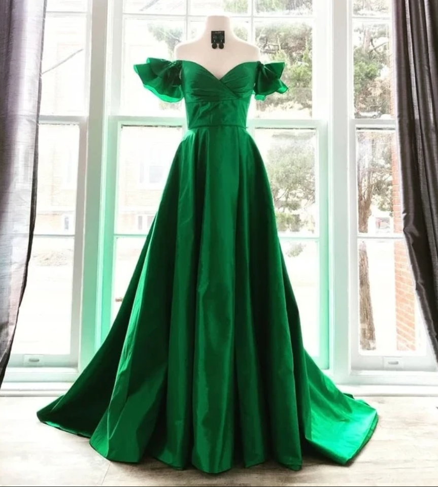 strapless open back dress Off-Shoulder Long Corset Prom Dress with Sheer Waist