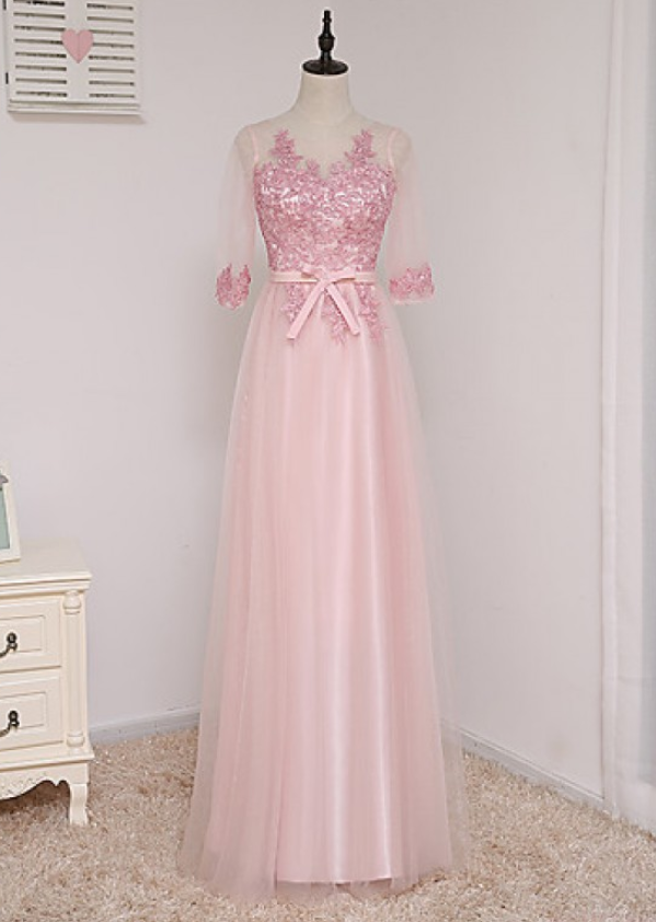 Appliques Prom Dress,sexy Prom Dresses,long Evening Dress,tulle Prom Dresses