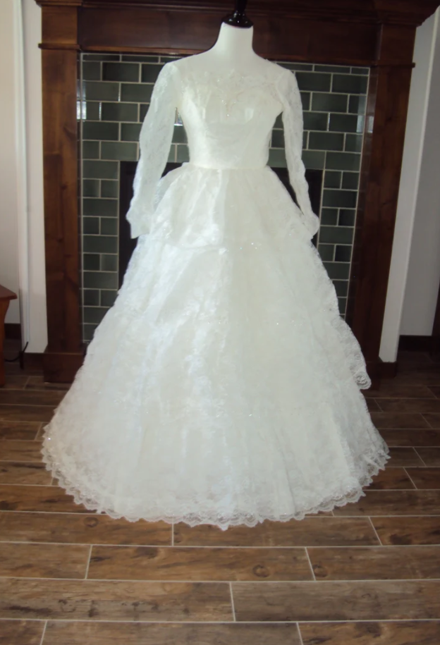 taffeta white dress size