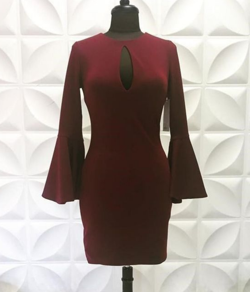 maroon tight homecoming dresses Burgundy Tight Velvet Homecoming Dress Hoco Dresses – jkprom main image 1