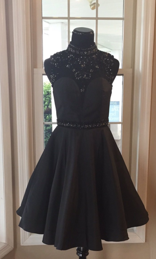Little Black Dresses, Elegant Black Short Prom Dresses, Black Prom Dresses,black Evening Dresses , Sexy Formal Prom Dresses,dresses Party
