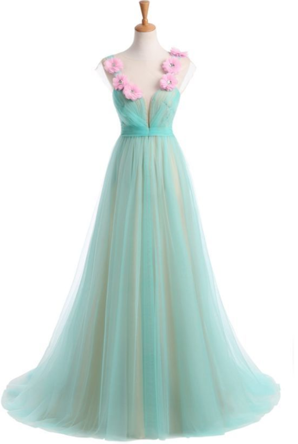 Long Bridesmaid Dress, Tulle Bridesmaid Dress, Sleeveless Bridesmaid Dress