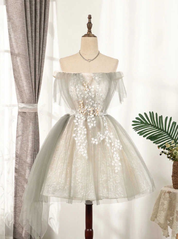 Homecoming Dresses,cute Tulle Lace Short Prom Dress, Tulle Homecoming Dress