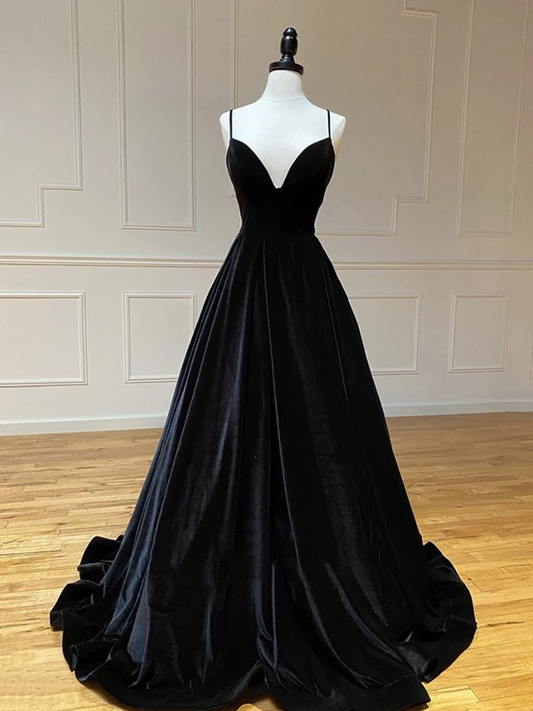 Black Long Prom Dress, Blackevening Dress Senior Prom Dresses,evening Dress